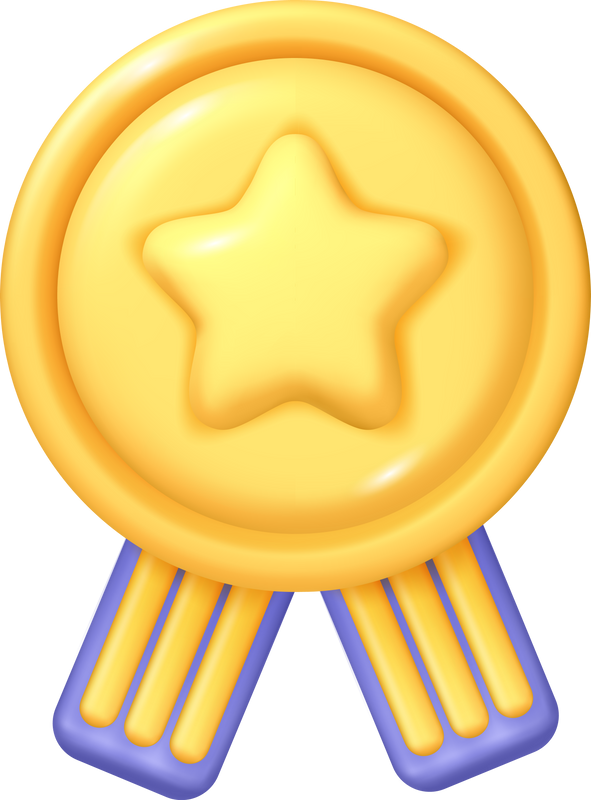 Medal with Ribbon and Star, Success Victory